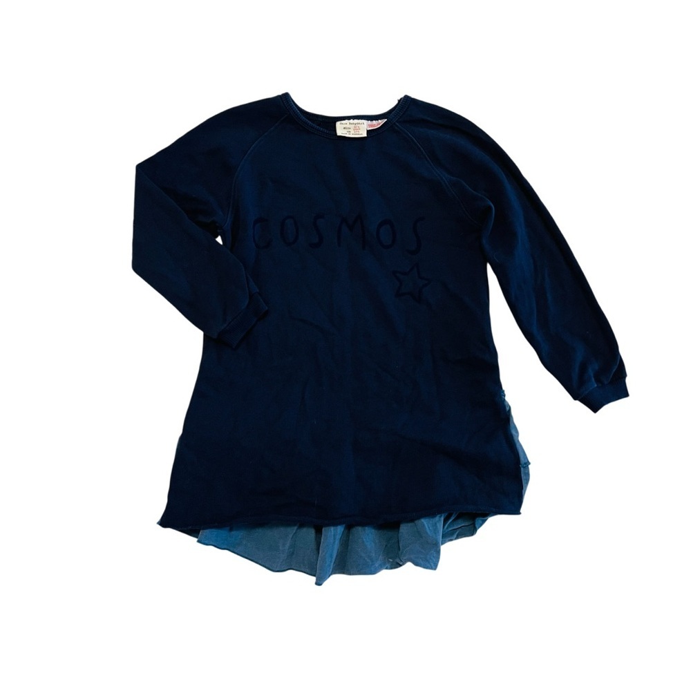 Zara Blue Long Sleeve Tee with Layered‎ Design